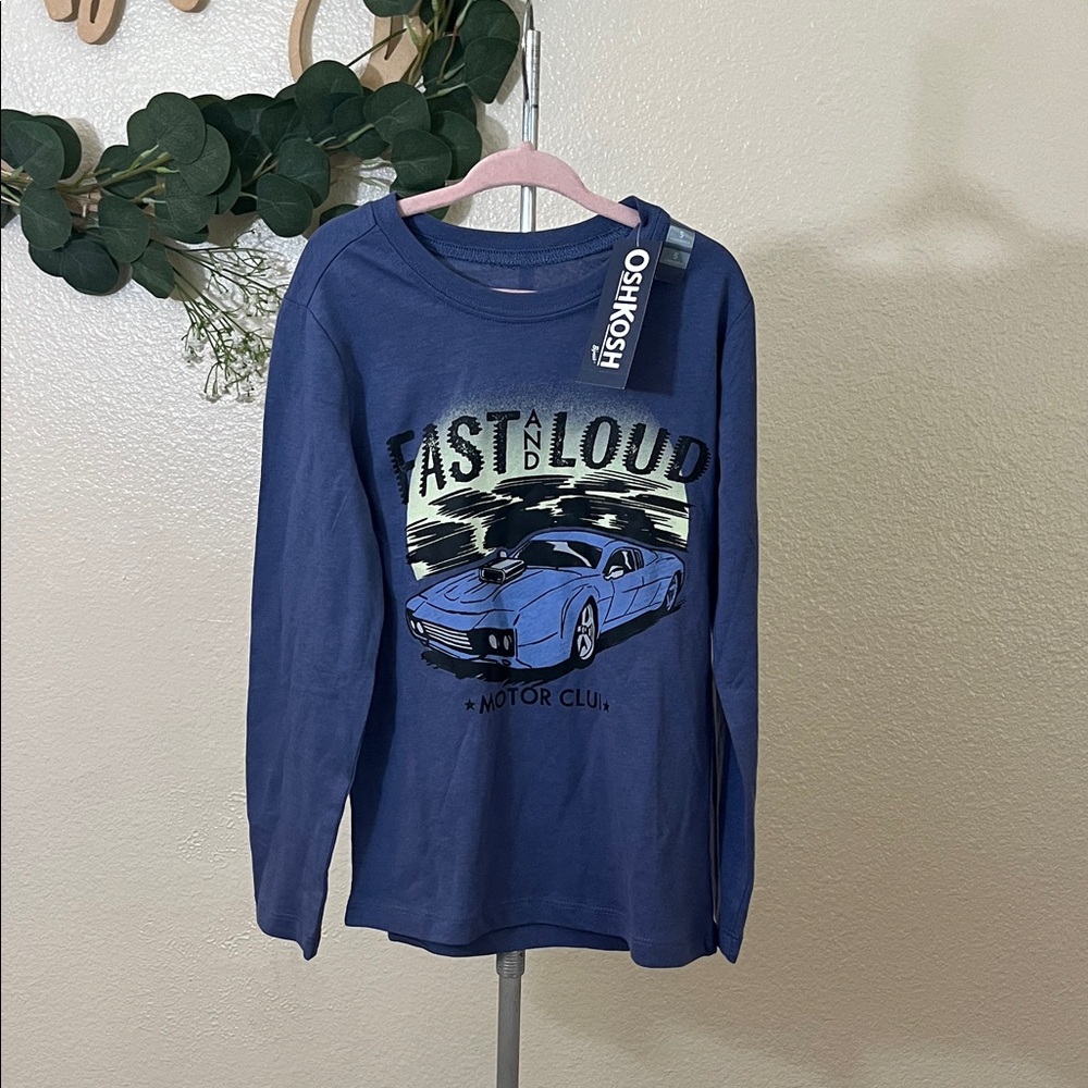 OshKosh B'gosh Fast & Loud Blue Long Sleeve Tee
